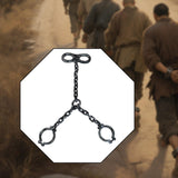 Maxbell Halloween Shackles on Chain Fake Shackles Prop for Festival Carnival Cosplay Lower body cuffs