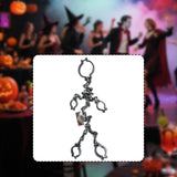 Maxbell Halloween Shackles on Chain Fake Shackles Prop for Festival Carnival Cosplay Full body cuffs
