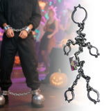Maxbell Halloween Shackles on Chain Fake Shackles Prop for Festival Carnival Cosplay Full body cuffs