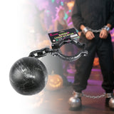 Maxbell Halloween Shackles on Chain Fake Shackles Prop for Festival Carnival Cosplay Leg cuffs