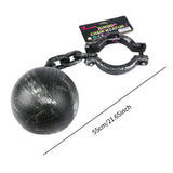 Maxbell Halloween Shackles on Chain Fake Shackles Prop for Festival Carnival Cosplay Leg cuffs