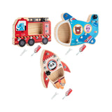 Maxbell Wooden Toys Screwdriver Board Set for 3 4 5 6 Year Old Fire truck