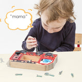 Maxbell Wooden Toys Screwdriver Board Set for 3 4 5 6 Year Old Fire truck