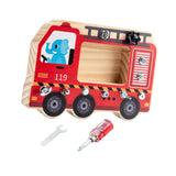 Maxbell Wooden Toys Screwdriver Board Set for 3 4 5 6 Year Old Fire truck