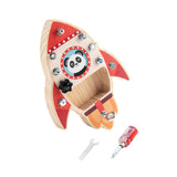 Maxbell Wooden Toys Screwdriver Board Set for 3 4 5 6 Year Old Rocket