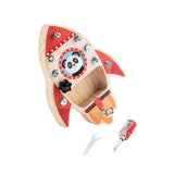 Maxbell Wooden Toys Screwdriver Board Set for 3 4 5 6 Year Old Rocket