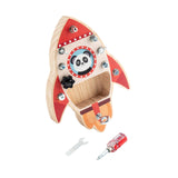 Maxbell Wooden Toys Screwdriver Board Set for 3 4 5 6 Year Old Rocket