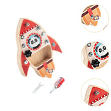 Maxbell Wooden Toys Screwdriver Board Set for 3 4 5 6 Year Old Rocket