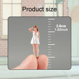 Maxbell 1:64 Summer Dress Girl Model Resin Realistic Tiny People Model for DIY Scene