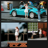 Maxbell 1:64 Summer Dress Girl Model Resin Realistic Tiny People Model for DIY Scene