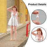 Maxbell 1:64 Summer Dress Girl Model Resin Realistic Tiny People Model for DIY Scene