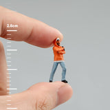Maxbell 1/64 Miniature People Figurine People Figure for Micro Landscapes Decoration