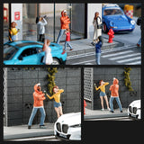 Maxbell 1/64 Miniature People Figurine People Figure for Micro Landscapes Decoration