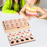 Maxbell Shape Matching Games Fine Motor Skills Wooden Interactive Game for Preschool