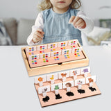 Maxbell Shape Matching Games Fine Motor Skills Wooden Interactive Game for Preschool