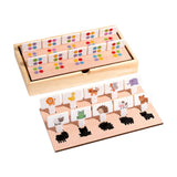 Maxbell Shape Matching Games Fine Motor Skills Wooden Interactive Game for Preschool