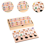Maxbell Shape Matching Games Fine Motor Skills Wooden Interactive Game for Preschool