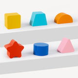 Maxbell Wooden Shape Sorter Sorting Play Geometric Classic Wooden Toy for Kids Gifts