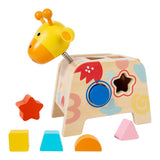 Maxbell Wooden Shape Sorter Sorting Play Geometric Classic Wooden Toy for Kids Gifts