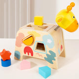 Maxbell Wooden Shape Sorter Sorting Play Geometric Classic Wooden Toy for Kids Gifts