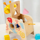 Maxbell Wooden Shape Sorter Sorting Play Geometric Classic Wooden Toy for Kids Gifts