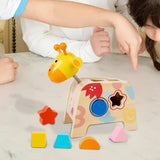 Maxbell Wooden Shape Sorter Sorting Play Geometric Classic Wooden Toy for Kids Gifts