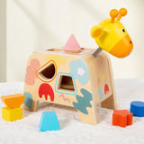 Maxbell Wooden Shape Sorter Sorting Play Geometric Classic Wooden Toy for Kids Gifts