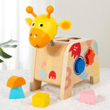 Maxbell Wooden Shape Sorter Sorting Play Geometric Classic Wooden Toy for Kids Gifts