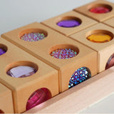 Maxbell Acrylic Wooden Blocks Set Sensory Stacking Toys for Boys Girls Ages 3-6 Kids