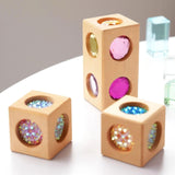 Maxbell Acrylic Wooden Blocks Set Sensory Stacking Toys for Boys Girls Ages 3-6 Kids