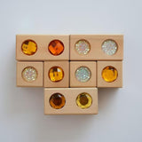 Maxbell Acrylic Wooden Blocks Set Sensory Stacking Toys for Boys Girls Ages 3-6 Kids