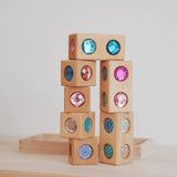 Maxbell Acrylic Wooden Blocks Set Sensory Stacking Toys for Boys Girls Ages 3-6 Kids