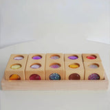 Maxbell Acrylic Wooden Blocks Set Sensory Stacking Toys for Boys Girls Ages 3-6 Kids