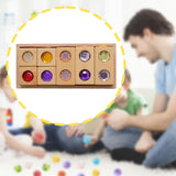 Maxbell Acrylic Wooden Blocks Set Sensory Stacking Toys for Boys Girls Ages 3-6 Kids
