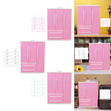 Maxbell Doll Openable Wardrobe Closet Dollhouse Accessories Lovely with Cloth Hanger Style A