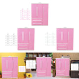 Maxbell Doll Openable Wardrobe Closet Dollhouse Accessories Lovely with Cloth Hanger Style A