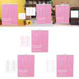 Maxbell Doll Openable Wardrobe Closet Dollhouse Accessories Lovely with Cloth Hanger Style A