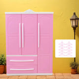 Maxbell Doll Openable Wardrobe Closet Dollhouse Accessories Lovely with Cloth Hanger Style A