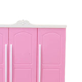 Maxbell Doll Openable Wardrobe Closet Dollhouse Accessories Lovely with Cloth Hanger Style A
