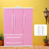 Maxbell Doll Openable Wardrobe Closet Dollhouse Accessories Lovely with Cloth Hanger Style C