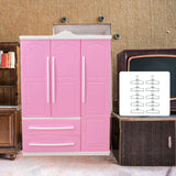Maxbell Doll Openable Wardrobe Closet Dollhouse Accessories Lovely with Cloth Hanger Style C