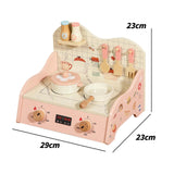 Maxbell Kitchen Playset Toy Wooden Play Kitchen Set for Dollhouse Indoor Party Favor