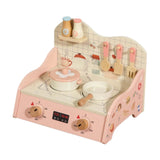 Maxbell Kitchen Playset Toy Wooden Play Kitchen Set for Dollhouse Indoor Party Favor