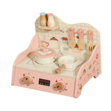 Maxbell Kitchen Playset Toy Wooden Play Kitchen Set for Dollhouse Indoor Party Favor