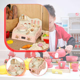 Maxbell Kitchen Playset Toy Wooden Play Kitchen Set for Dollhouse Indoor Party Favor