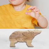 Maxbell Wooden Bear Puzzle Cute Unique Keepsake Birthday Gift for Holidays Dads Moms