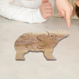 Maxbell Wooden Bear Puzzle Cute Unique Keepsake Birthday Gift for Holidays Dads Moms