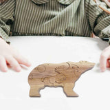 Maxbell Wooden Bear Puzzle Cute Unique Keepsake Birthday Gift for Holidays Dads Moms