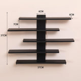 Maxbell Display Shelf for Figures Wall Hanging Shelf for Bedroom Washroom Study Room black