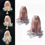 Maxbell Doll Hair Wig Decorative Decor Accessories DIY for Photo Props Girls Present 6 Point